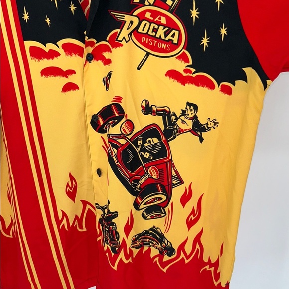 Vintage BC Ethic Men's LA ROCKA 'Hot Rod Rumble'  Shirt HARD ROCK Las Vegas XL - Picture 4 of 11
